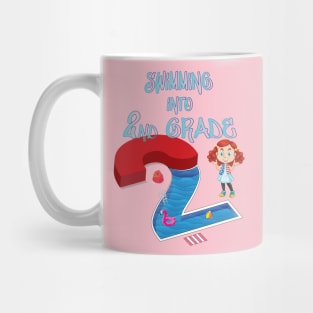 Swimming Into 2nd Grade Back To School Girl Mug